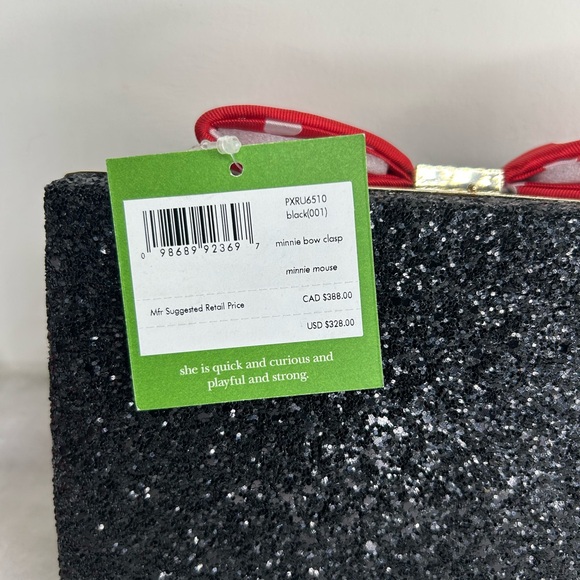 NWT Kate Spade x Disney Minnie Mouse BOW CLUTCH Crossbody Handbag Purse - Picture 5 of 9